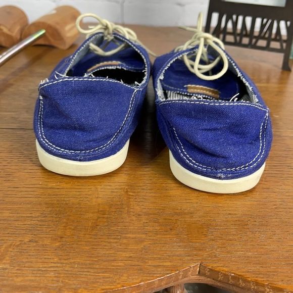 Olukai Helbuna Distressed Blue Canvas Loafers sneakers SIZE 9 - Picture 6 of 10